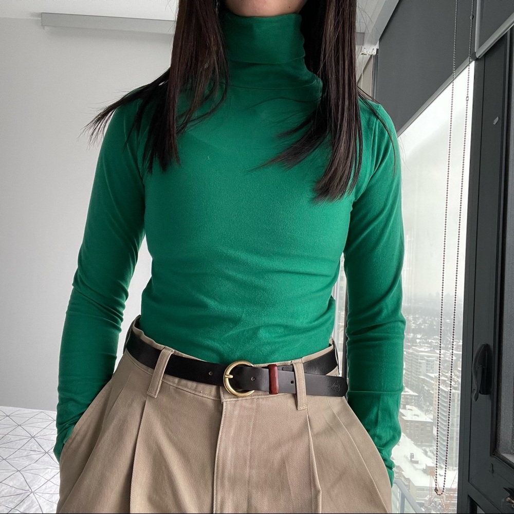 Kelly Green American Apparel Turtleneck